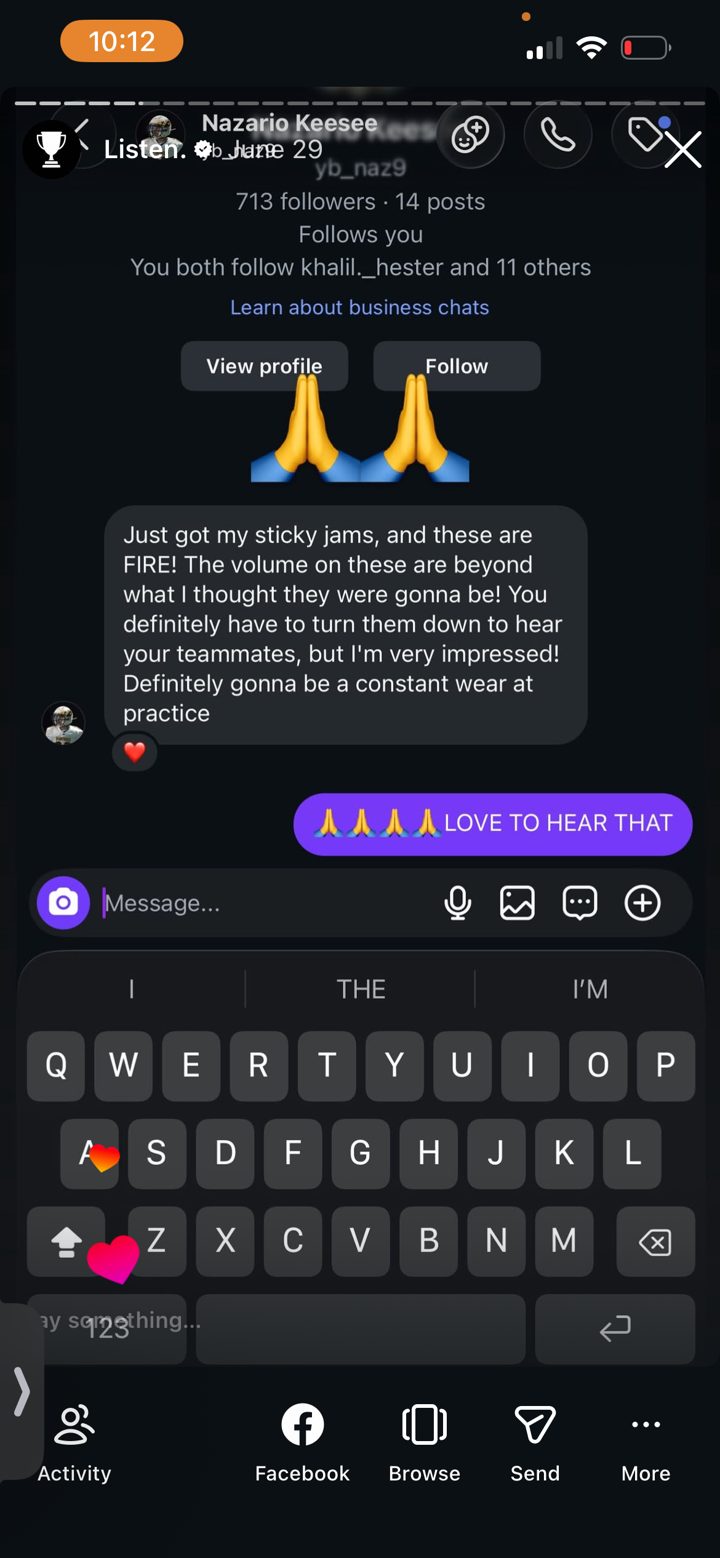 Sticky Jams customer message