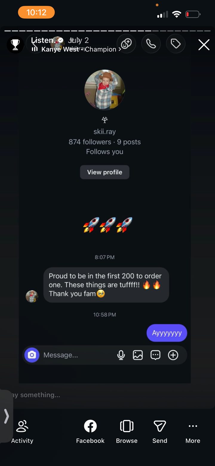 Sticky Jams customer message